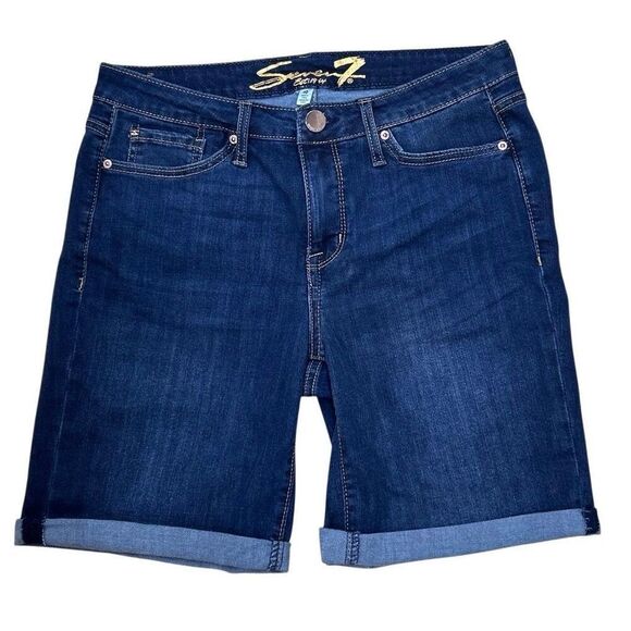 Seven7 Sunset Bermuda Shorts Women's Size 10 Torino Rolled Hem Stretch - Picture 1 of 13